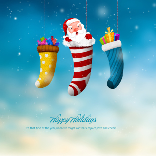 Kostenloses Merry Christmas and Happy New Year Wallpaper für 128x128