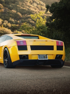 Screenshot №1 pro téma Yellow Lamborghini 240x320