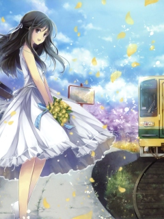 Screenshot №1 pro téma Romantic Anime Girl 240x320