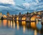 Screenshot №1 pro téma Charles Bridge - Czech Republic 176x144