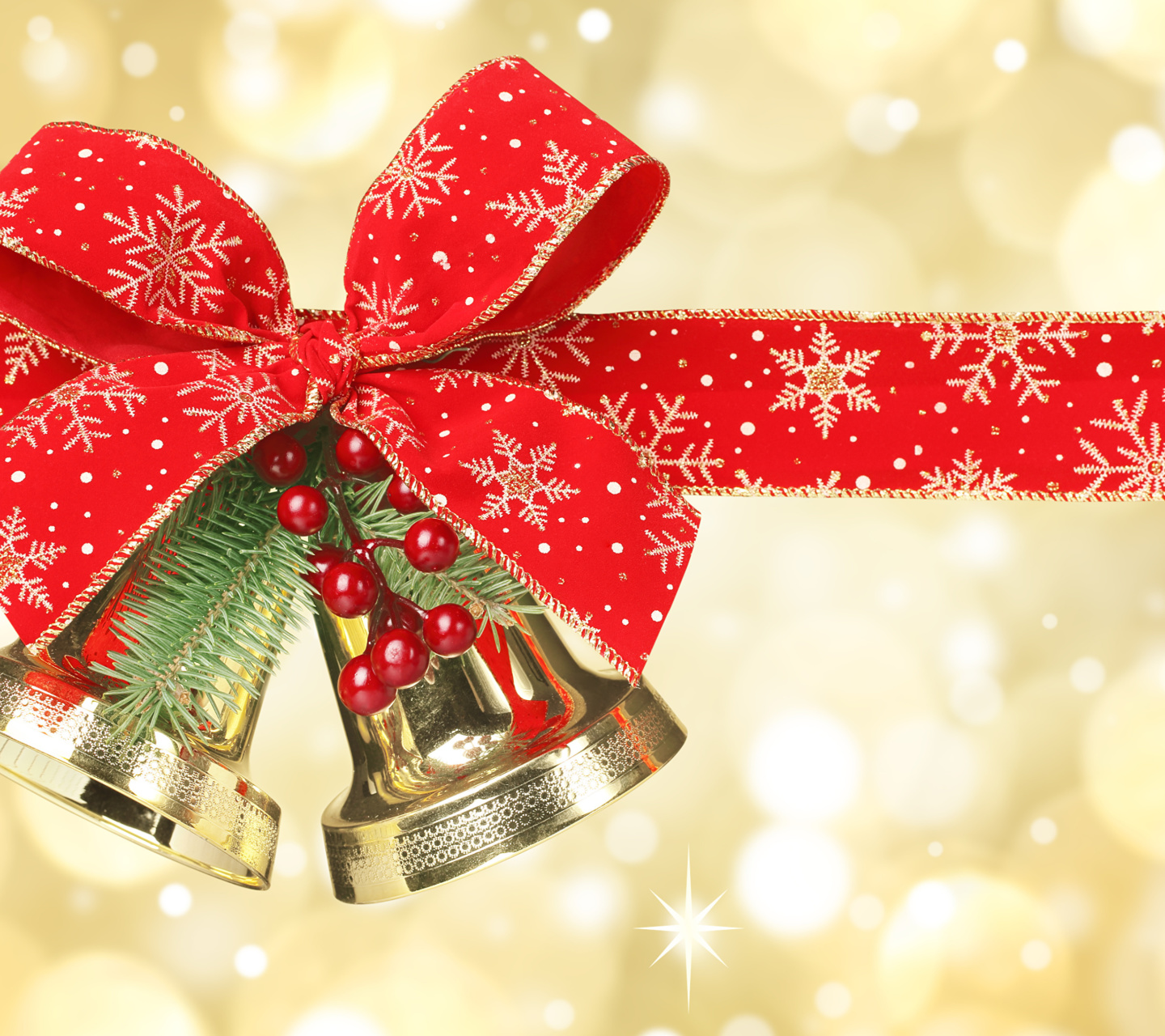 Das Christmas tree bell Wallpaper 1440x1280