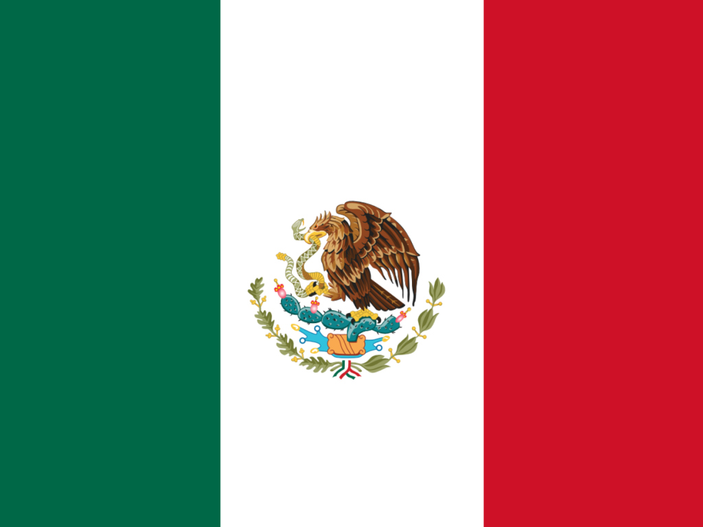 Das Mexican Flag Wallpaper 1024x768