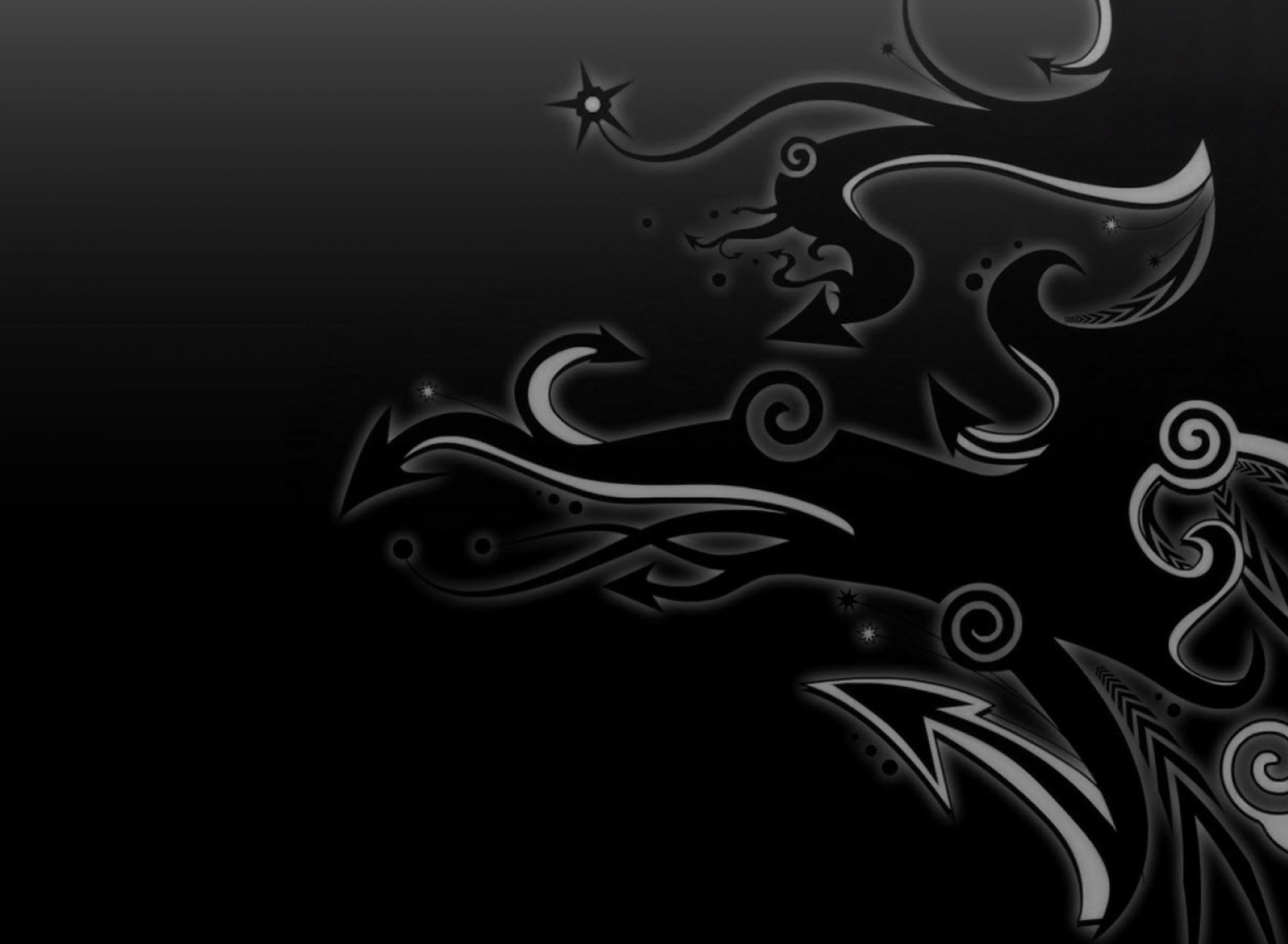 Обои 3D Black 1920x1408