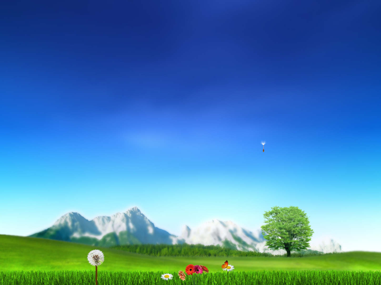 Screenshot №1 pro téma Nature Landscape Blue Sky 1600x1200