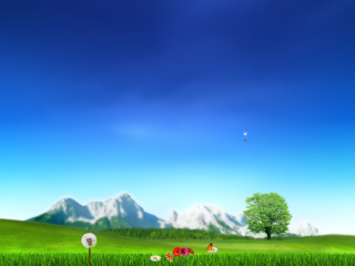 Screenshot №1 pro téma Nature Landscape Blue Sky 320x240