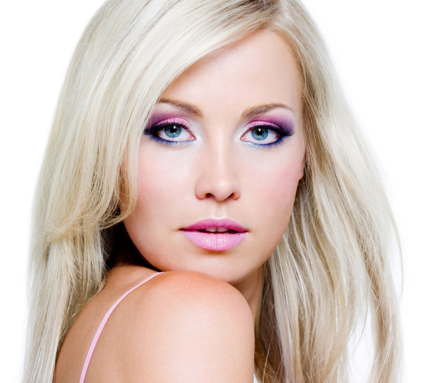 Fondo de pantalla Blonde with Perfect Makeup 1440x1280