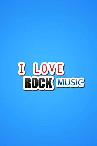 Fondo de pantalla I Love Rock Music 320x480