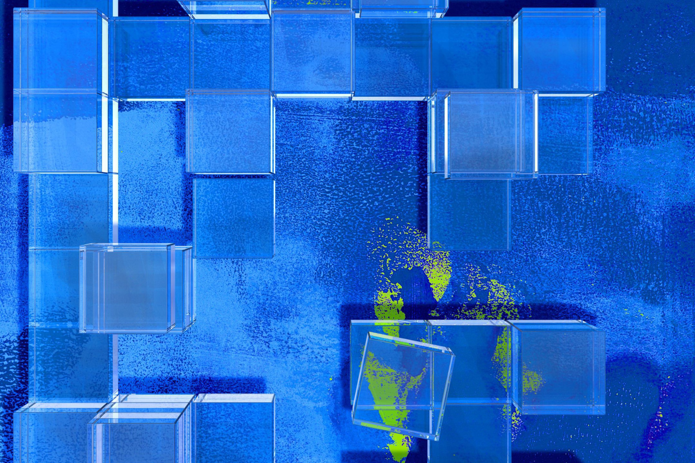 Das Blue Squares Wallpaper 2880x1920