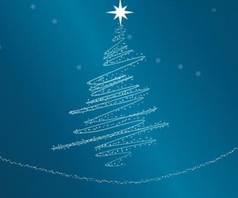 Screenshot №1 pro téma Blue Xmas Tree 480x400