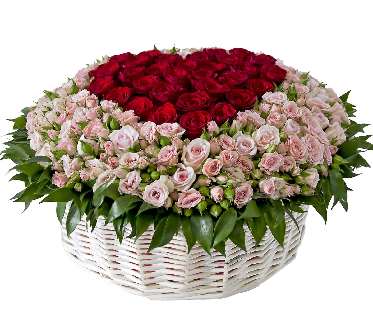 Das Basket of Roses from Florist Wallpaper 1200x1024