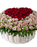 Basket of Roses from Florist wallpaper 128x160