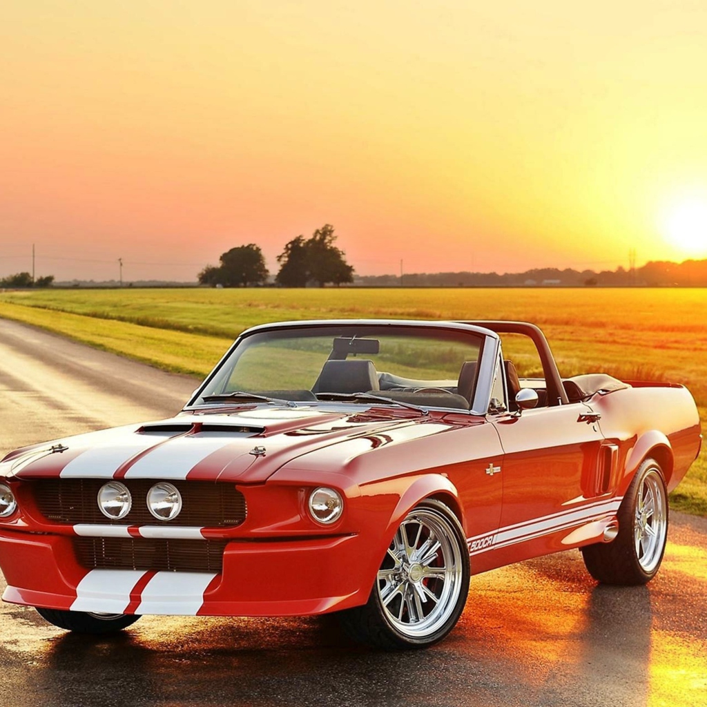 Das 1965 Ford Mustang Convertible Wallpaper 1024x1024