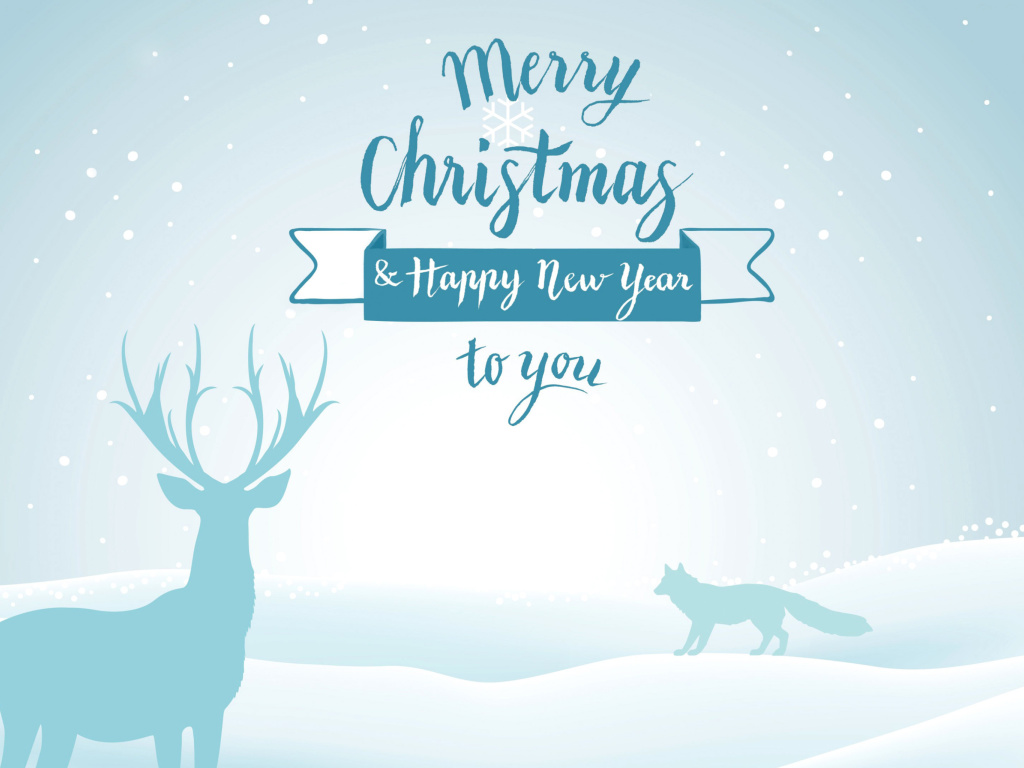 Merry Christmas and Happy New Year wallpaper 1024x768
