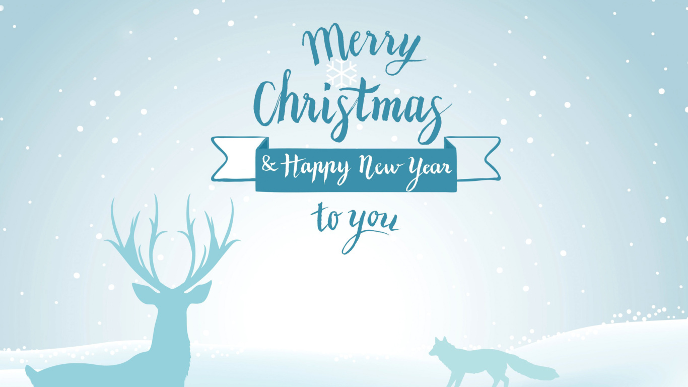 Merry Christmas and Happy New Year wallpaper 1366x768