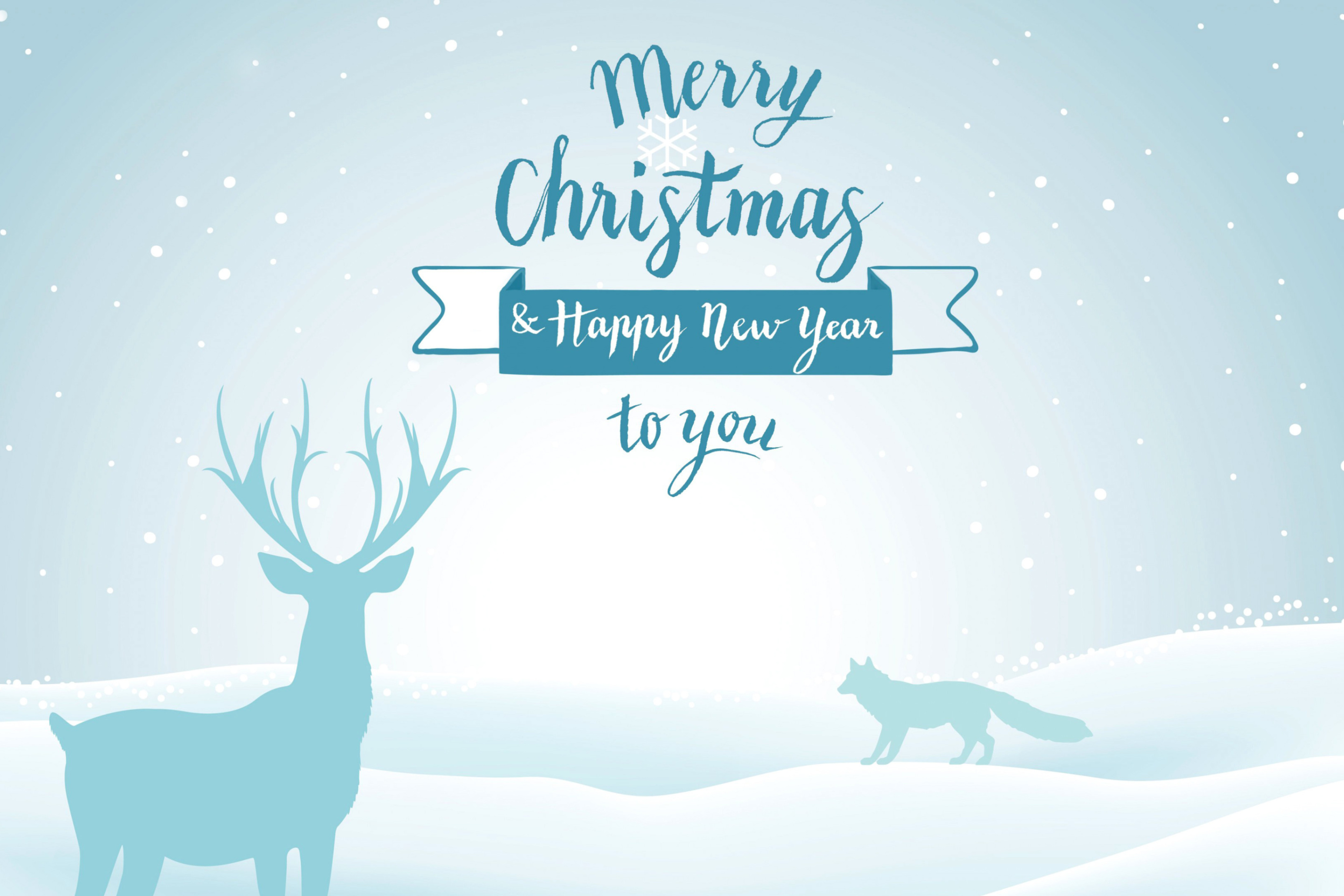 Merry Christmas and Happy New Year wallpaper 2880x1920