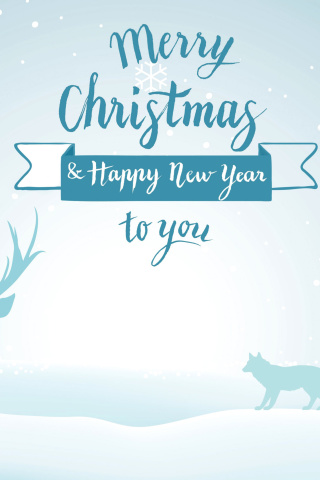 Merry Christmas and Happy New Year wallpaper 320x480