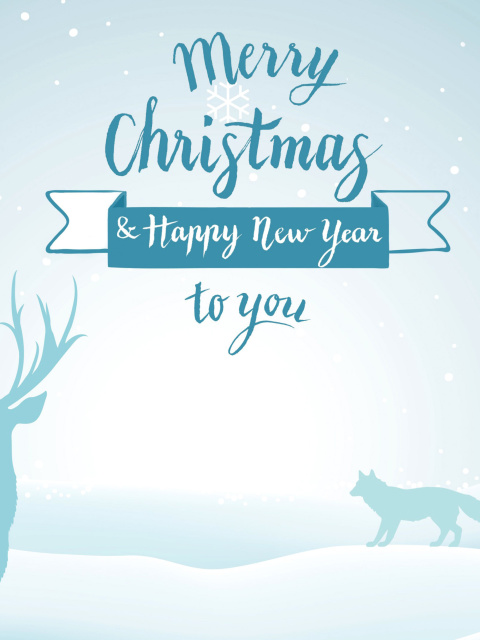 Das Merry Christmas and Happy New Year Wallpaper 480x640