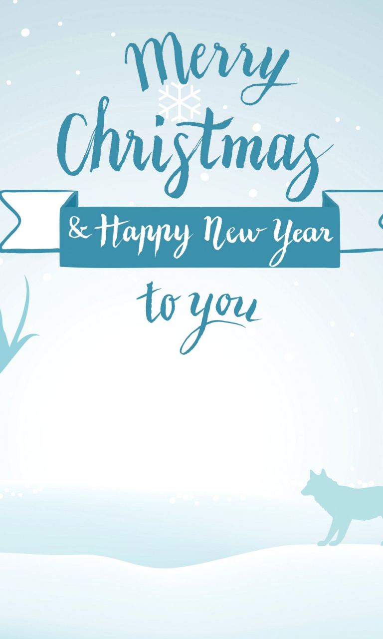 Merry Christmas and Happy New Year wallpaper 768x1280
