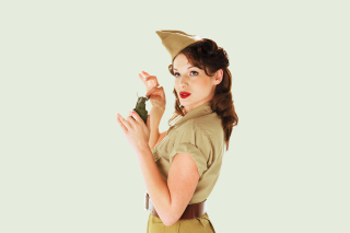 Free Girl With Grenade Picture for Android, iPhone and iPad