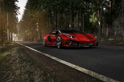 Fondo de pantalla Red Lamborghini 480x320