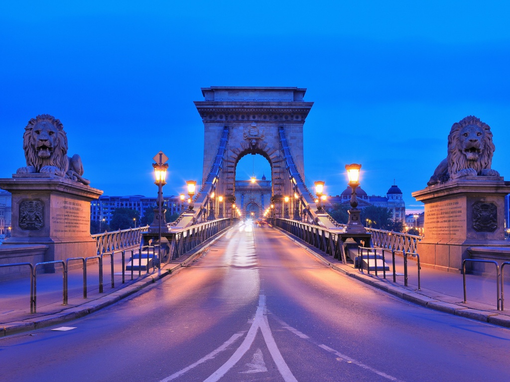 Sfondi Budapest - Chain Bridge 1024x768