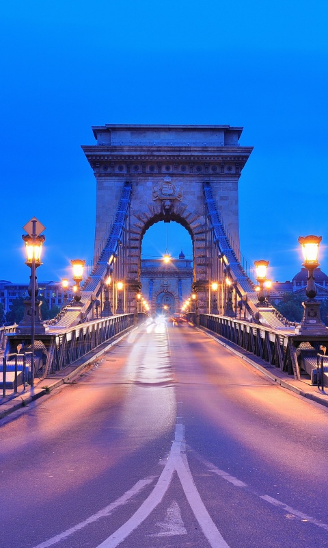 Das Budapest - Chain Bridge Wallpaper 480x800