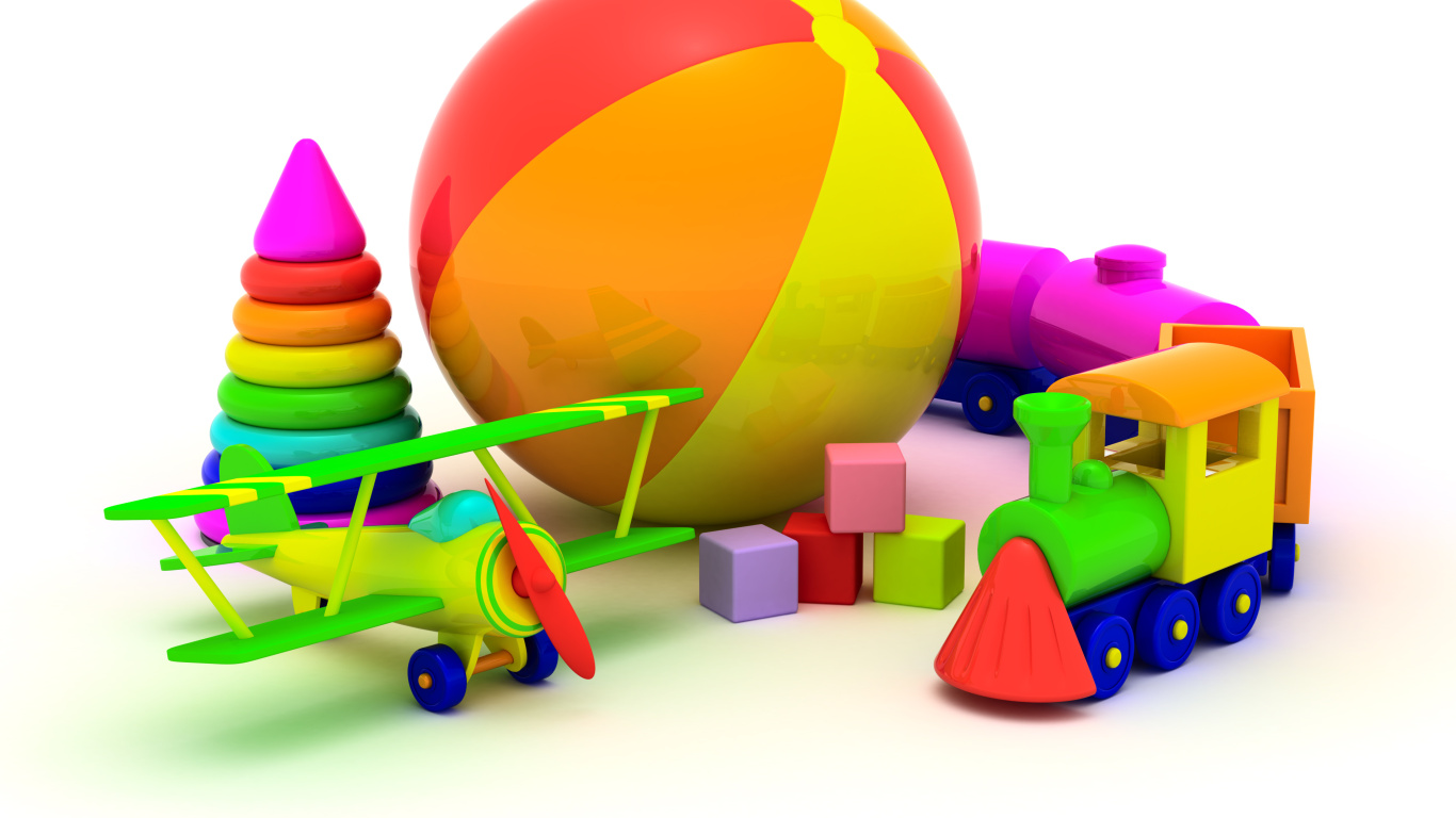 Das Kids Preschooler Toys Wallpaper 1366x768