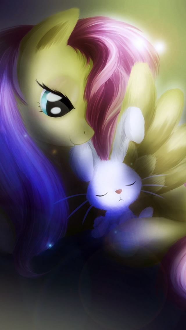 Sfondi Little Pony And Rabbit 640x1136