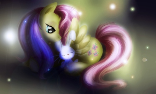 Little Pony And Rabbit Wallpaper for Android, iPhone and iPad