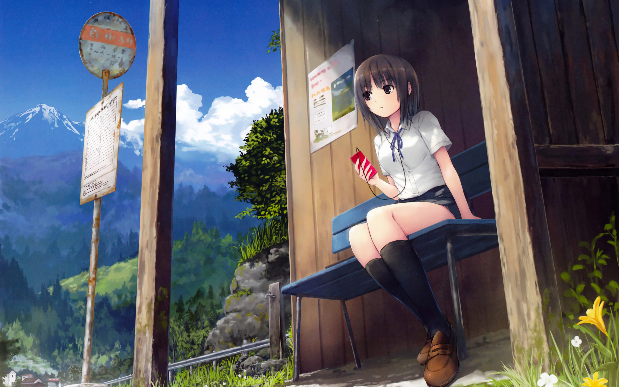 Screenshot №1 pro téma Anime School Girl 2560x1600