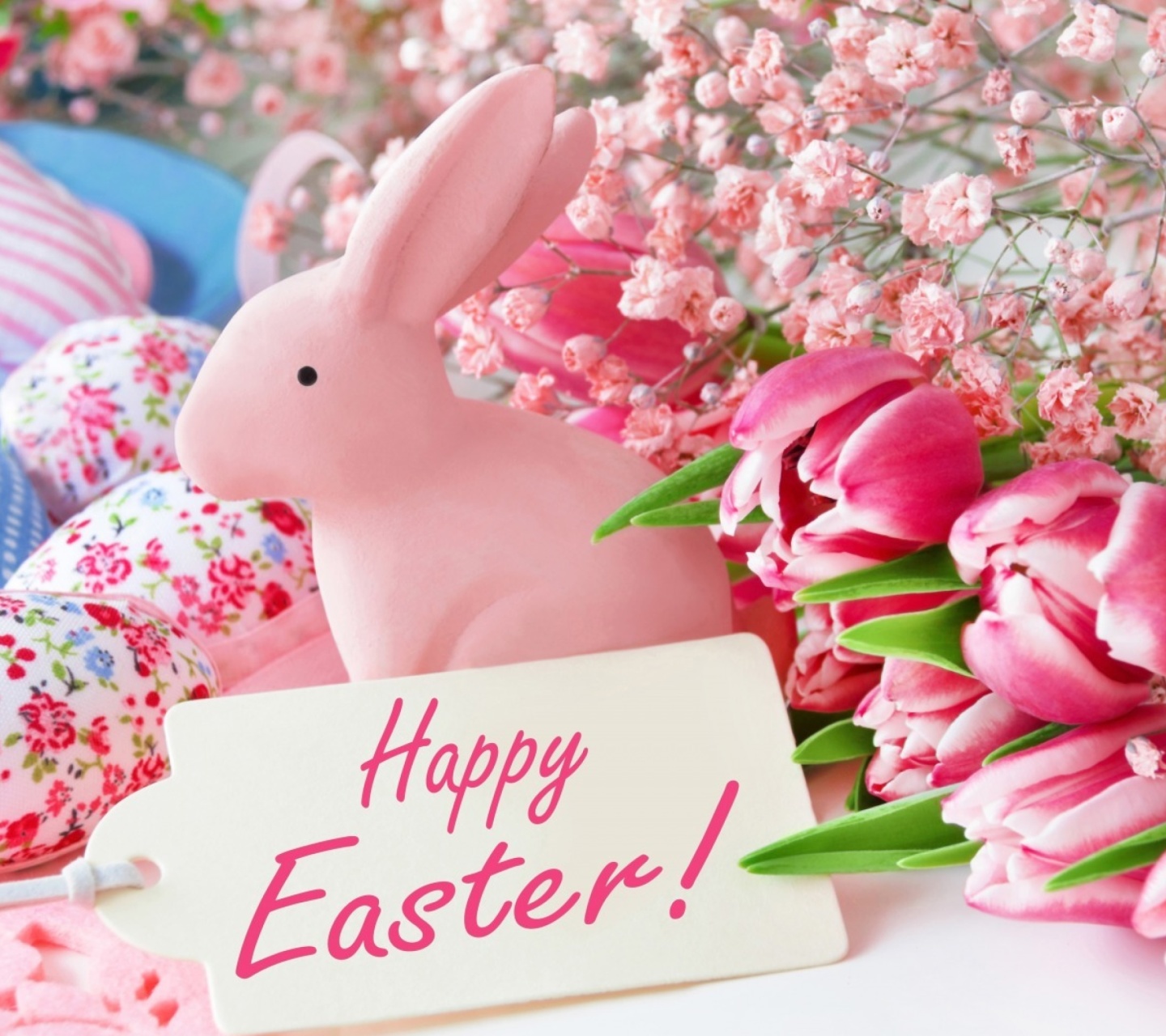 Pink Easter Decoration wallpaper 1440x1280