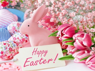 Pink Easter Decoration wallpaper 320x240