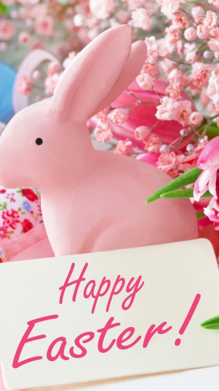 Обои Pink Easter Decoration 750x1334