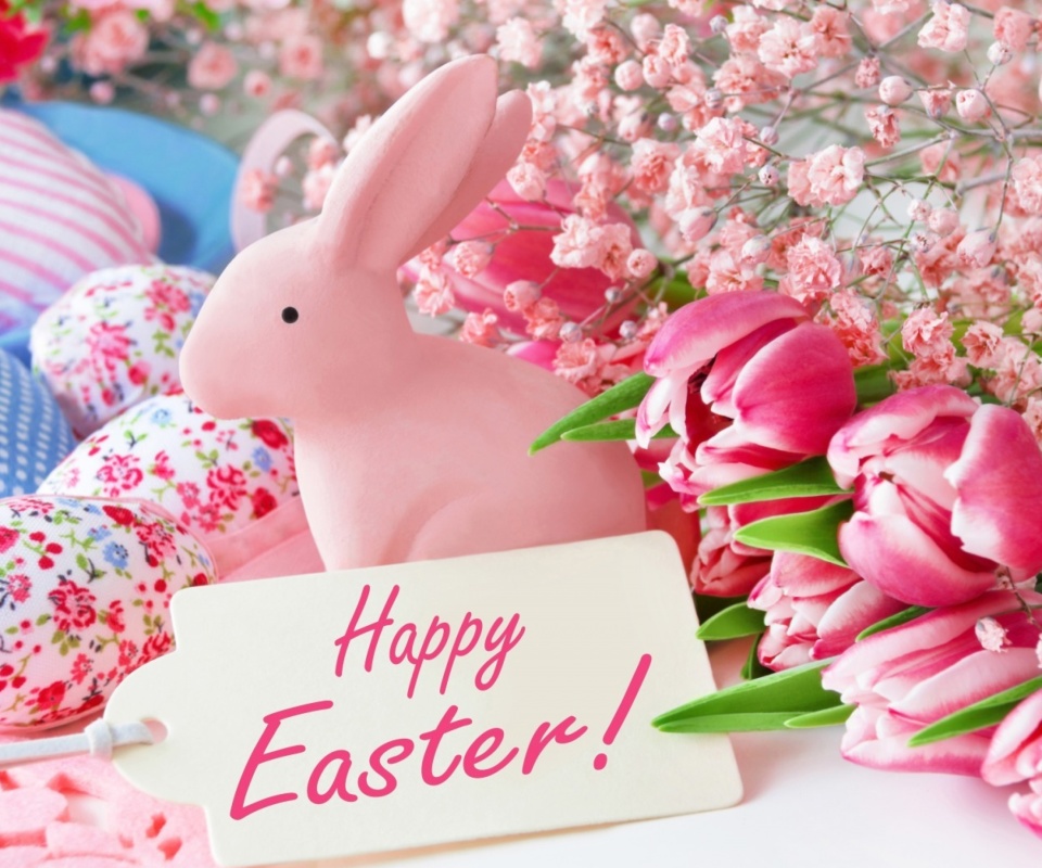 Das Pink Easter Decoration Wallpaper 960x800