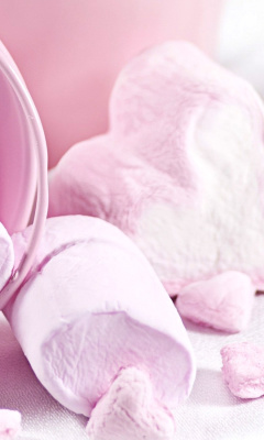 Screenshot №1 pro téma Pink Strawberry Marshmallows 240x400