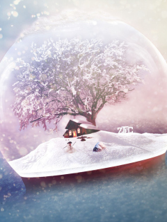 Das Frosty Globe Wallpaper 240x320