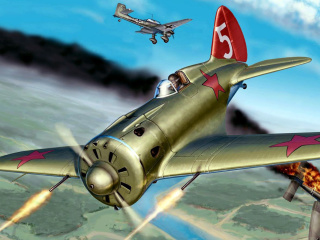 Fondo de pantalla Ilyushin Il 2 Attack aircraft in Amateur flight simulation 320x240