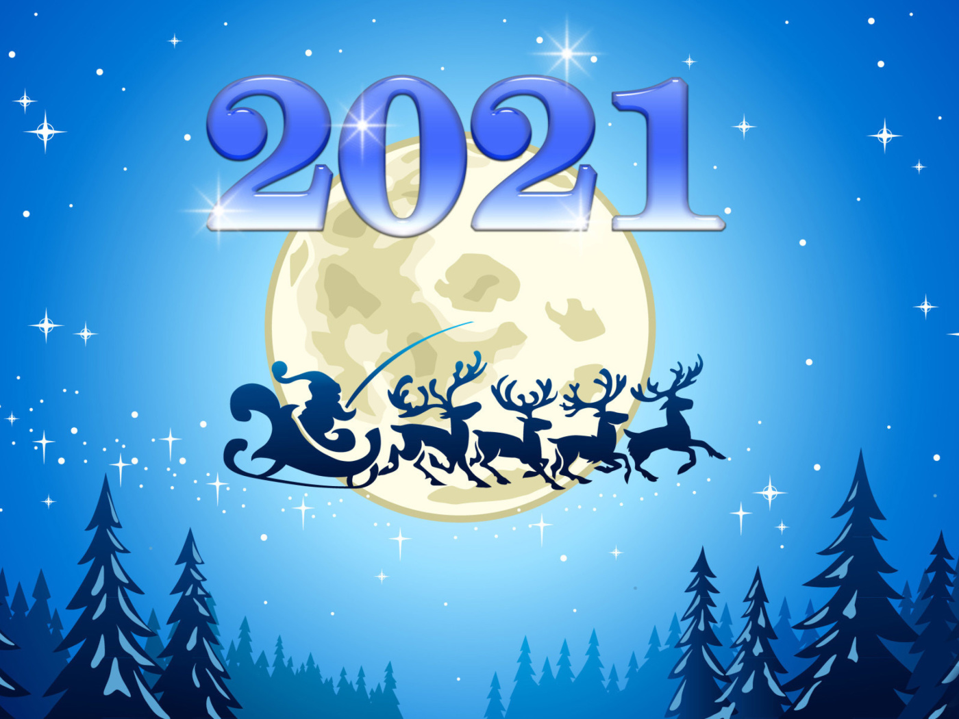 2021 New Year Night wallpaper 1400x1050