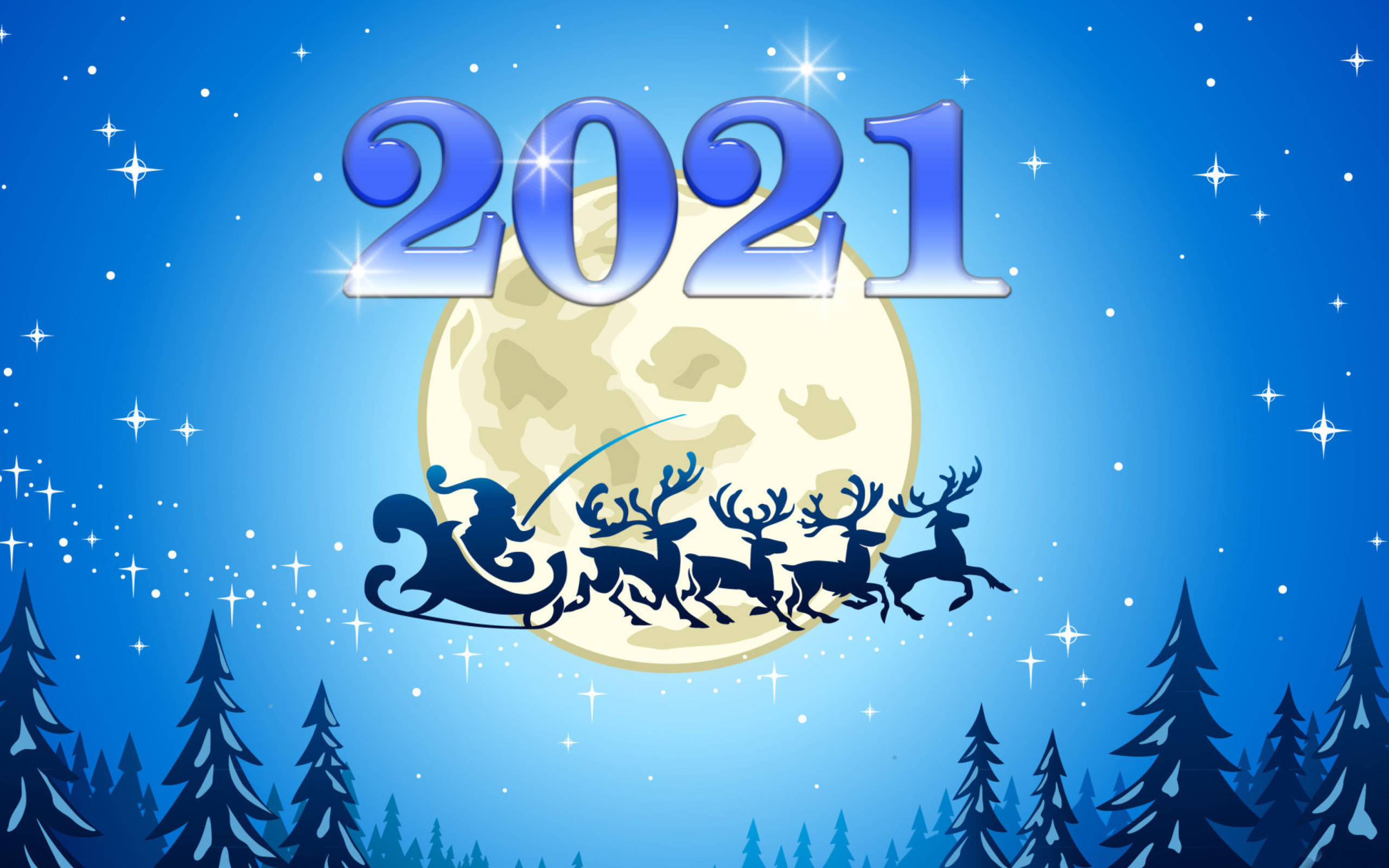 Обои 2021 New Year Night 2560x1600