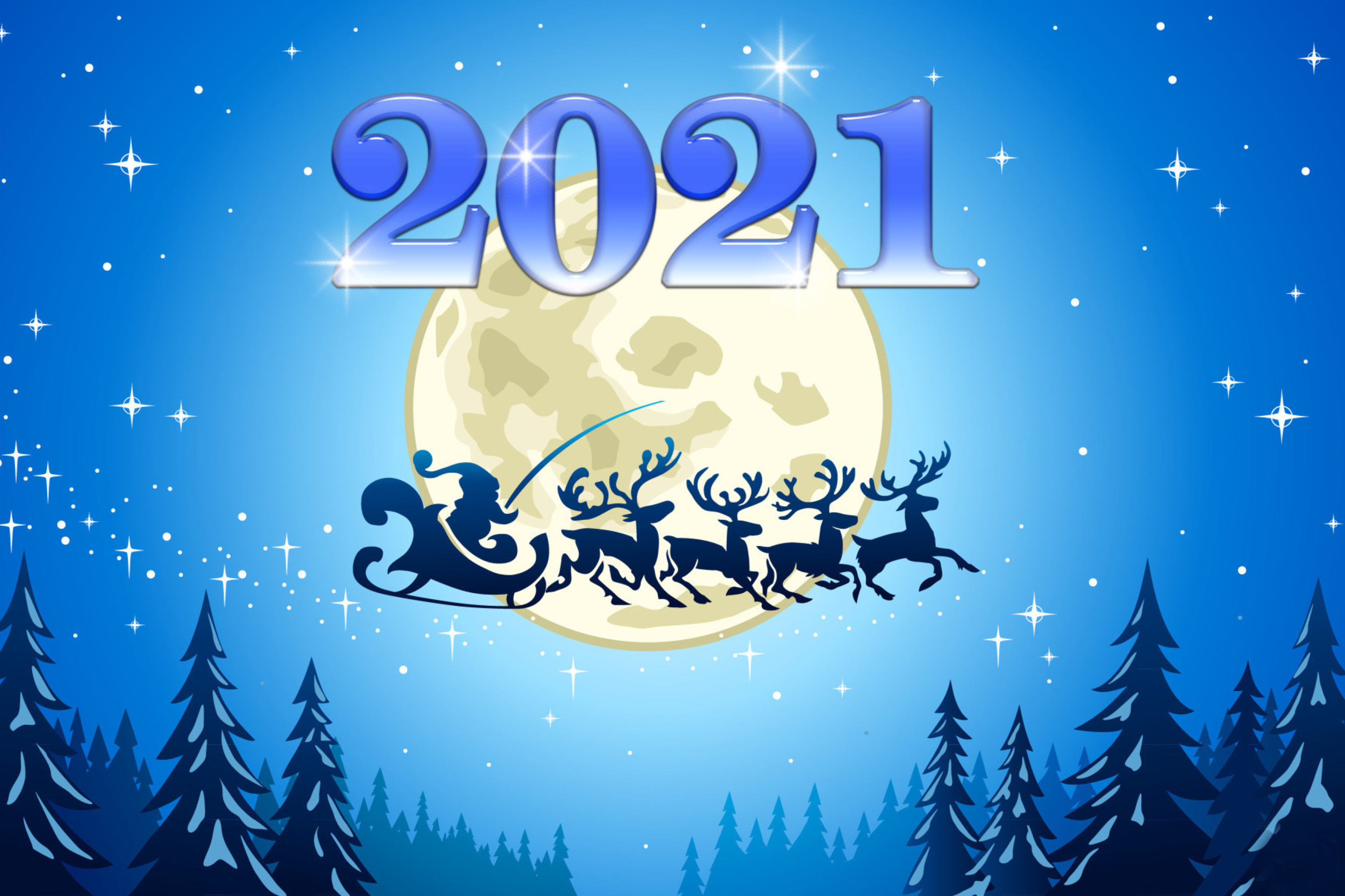 Screenshot №1 pro téma 2021 New Year Night 2880x1920