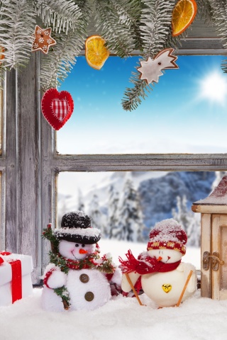 Winter Window Decoration screenshot #1 320x480