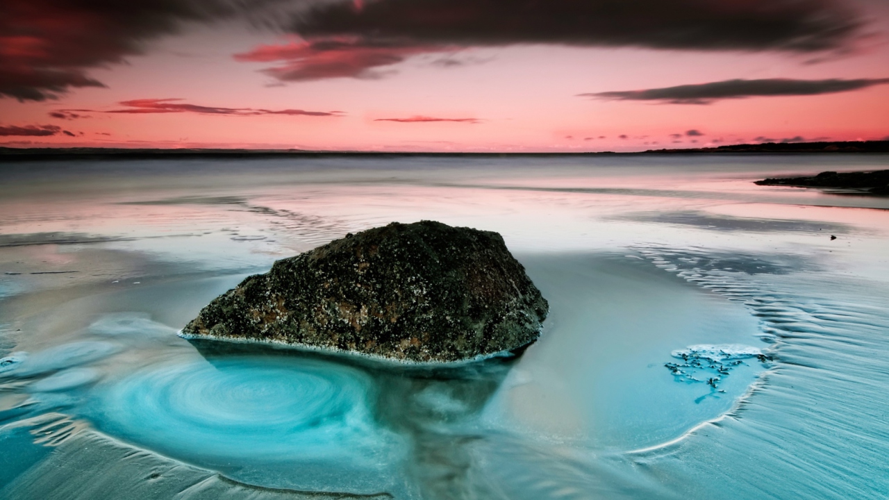 Das Long Exposure Beach Wallpaper 1280x720