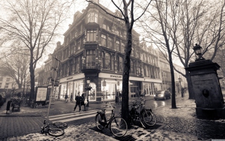 Mariaplaats - Misty Utrecht In Winter - Obrázkek zdarma pro 1024x600