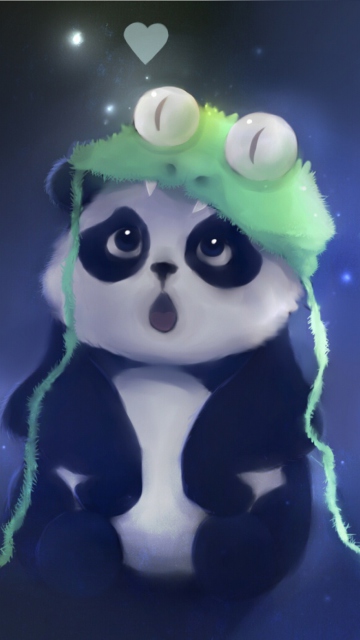Fondo de pantalla Cute Baby Panda Painting 360x640