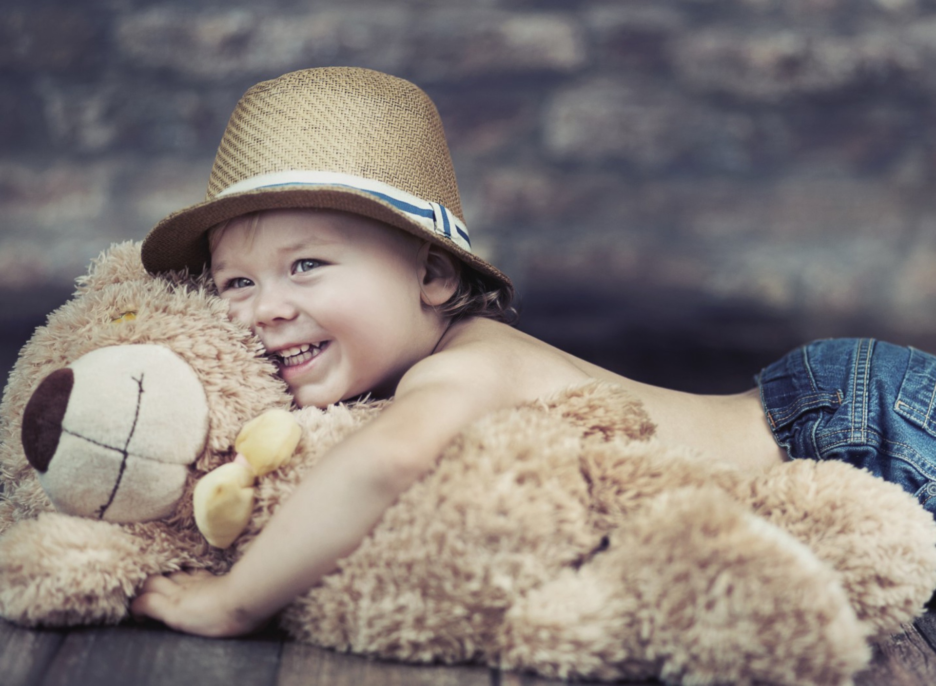 Обои That's How I Love My Teddy Bear 1920x1408