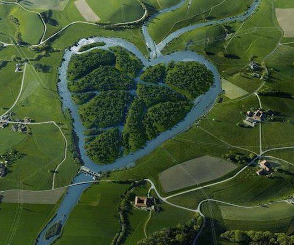 Screenshot №1 pro téma Heartshaped River North Dakota 960x800