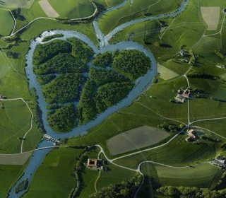 Heartshaped River North Dakota - Obrázkek zdarma pro 1024x1024