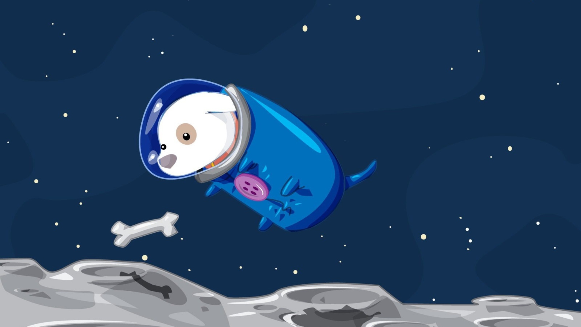 Das Space Dog Wallpaper 1920x1080