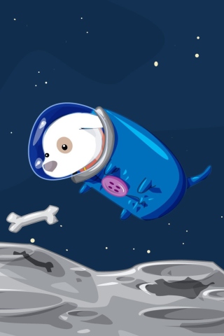 Обои Space Dog 320x480