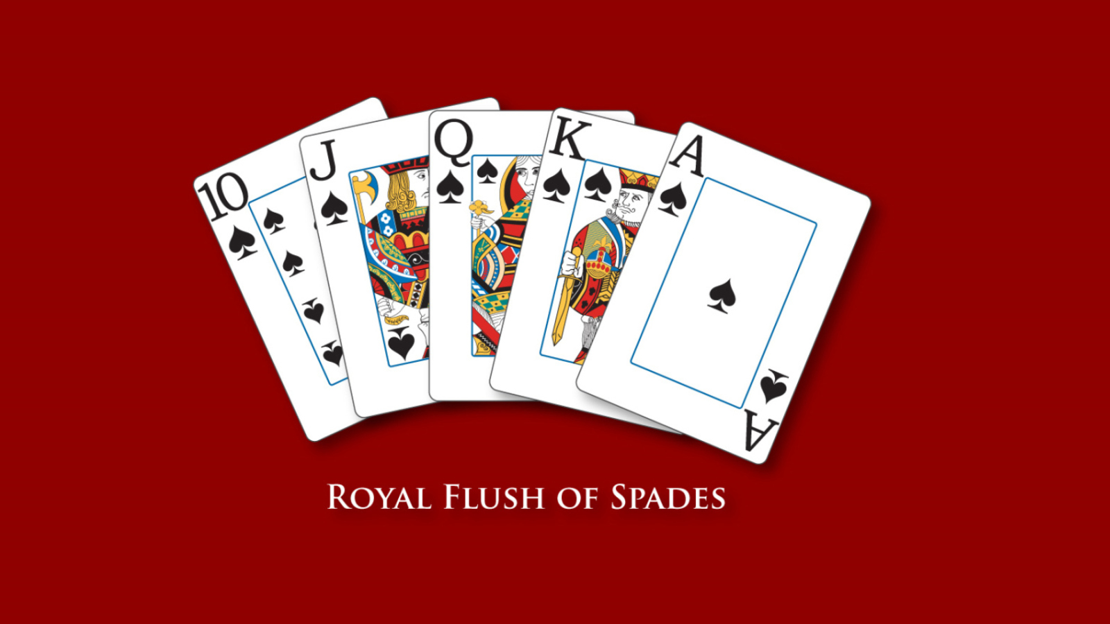 Screenshot №1 pro téma Royal Flush Of Spades 1600x900